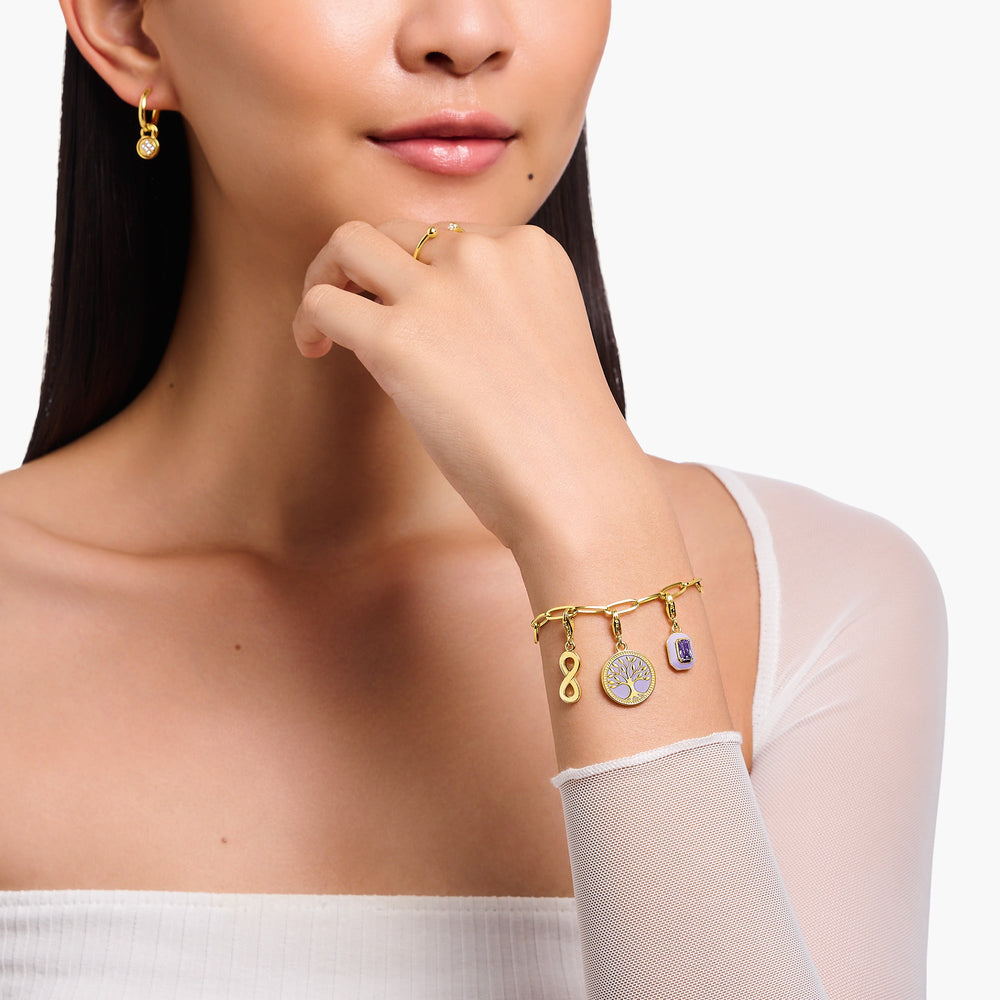 Thomas Sabo Gold and Violet Enamel Tree Of Love Charm - MococoThomas Sabo2035 - 427 - 134051245561333Charms & Pendants
