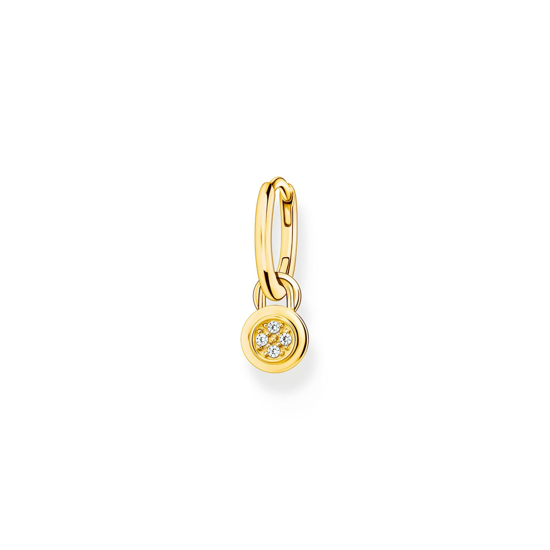 Thomas Sabo Gold Circular Drop Single Hoop Earring - MococoThomas SaboCR720 - 414 - 394051245560886Earrings