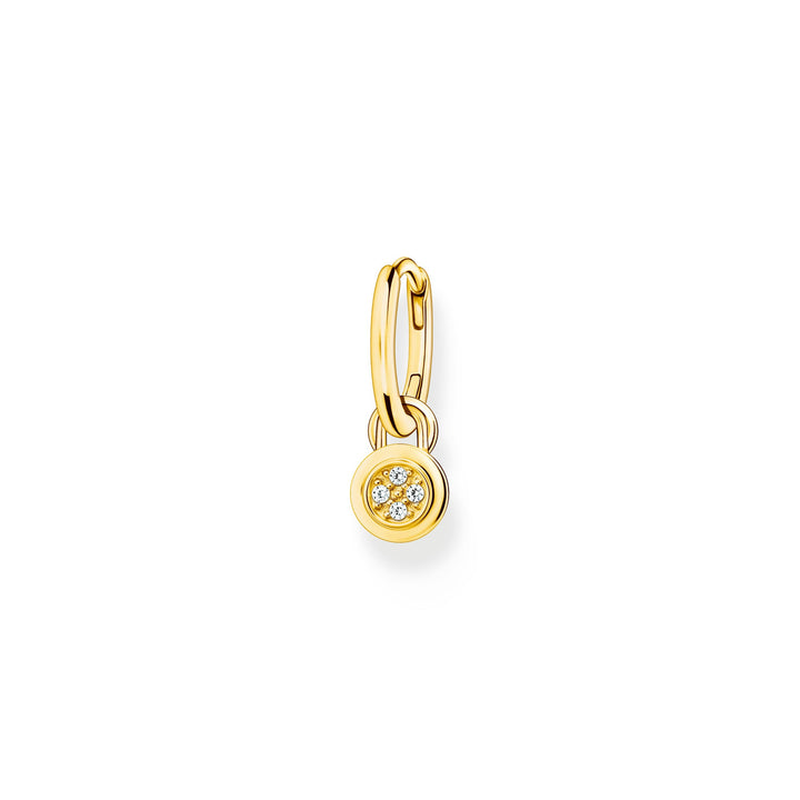 Thomas Sabo Gold Circular Drop Single Hoop Earring - MococoThomas SaboCR720 - 414 - 394051245560886Earrings