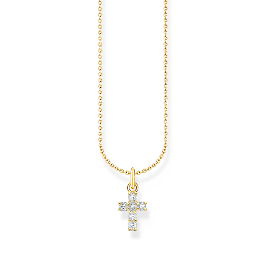 Thomas Sabo Gold CZ Cross Pendant Necklace - MococoThomas SaboKE2226 - 414 - 14 - L45V10040071Necklaces