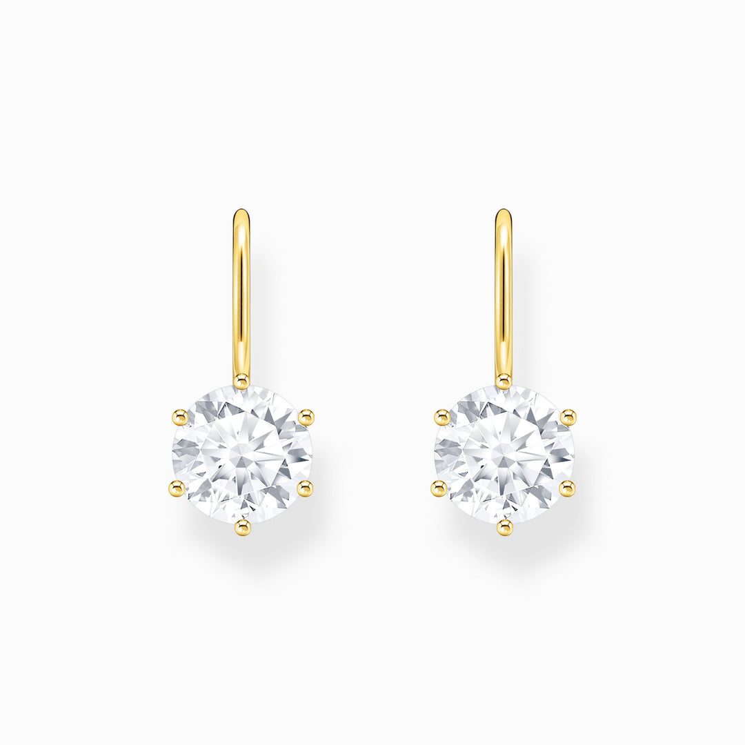 Thomas Sabo Gold Elegant Cabochon Zirconia Drop Earrings - MococoThomas SaboH2287-414-144051245579758Earrings