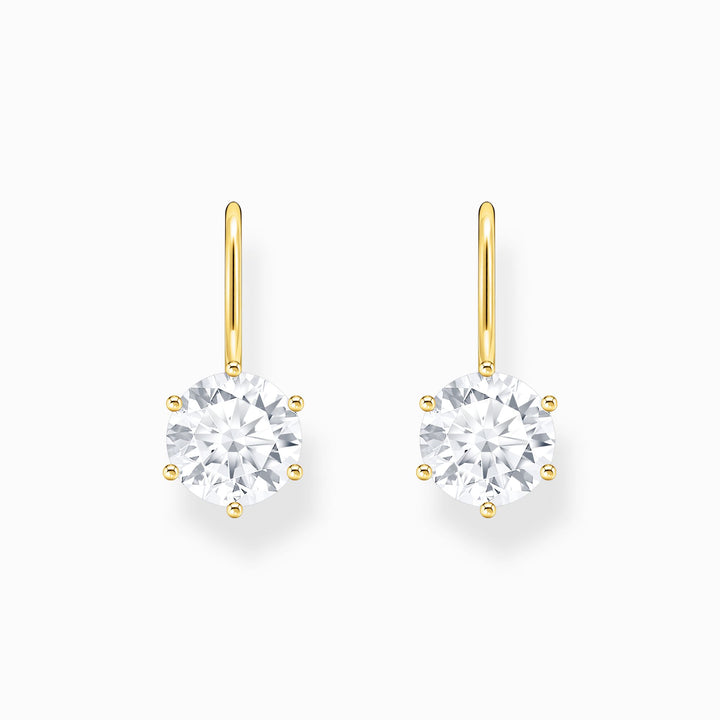 Thomas Sabo Gold Elegant Cabochon Zirconia Drop Earrings - MococoThomas SaboH2287-414-144051245579758Earrings
