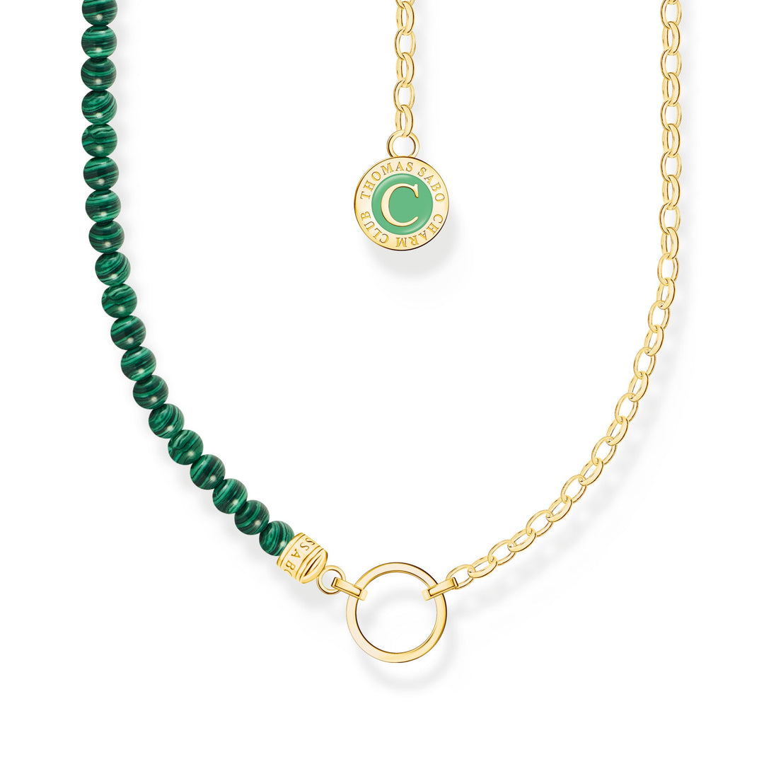 Thomas Sabo Gold Link Green Beaded Coin Necklace - MococoThomas SaboKE2190 - 140 - 6 - L45v4051245560930Necklaces