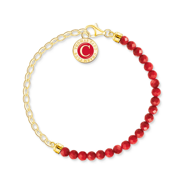 Thomas Sabo Gold Link Red Beaded Coin Bracelet - MococoThomas SaboA2130 - 427 - 10 - L19V4051245562576Bracelets