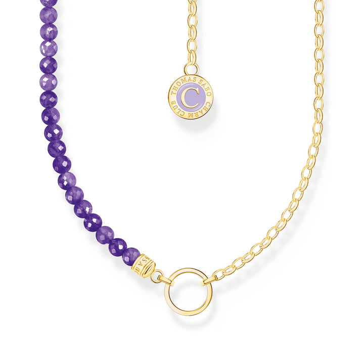 Thomas Sabo Gold Link Violet Beaded Coin Necklace - MococoThomas SaboKE2190 - 427 - 13 - L45v4051245560954Necklaces