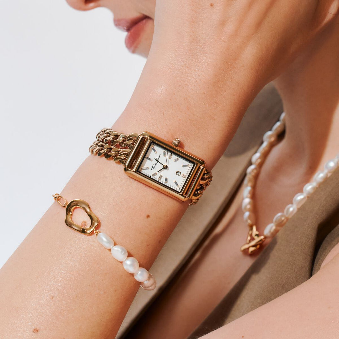Thomas Sabo Gold Rectangular Elegance Watch - MococoThomas SaboWA0429-291-207-22 MMWatches and Accessories
