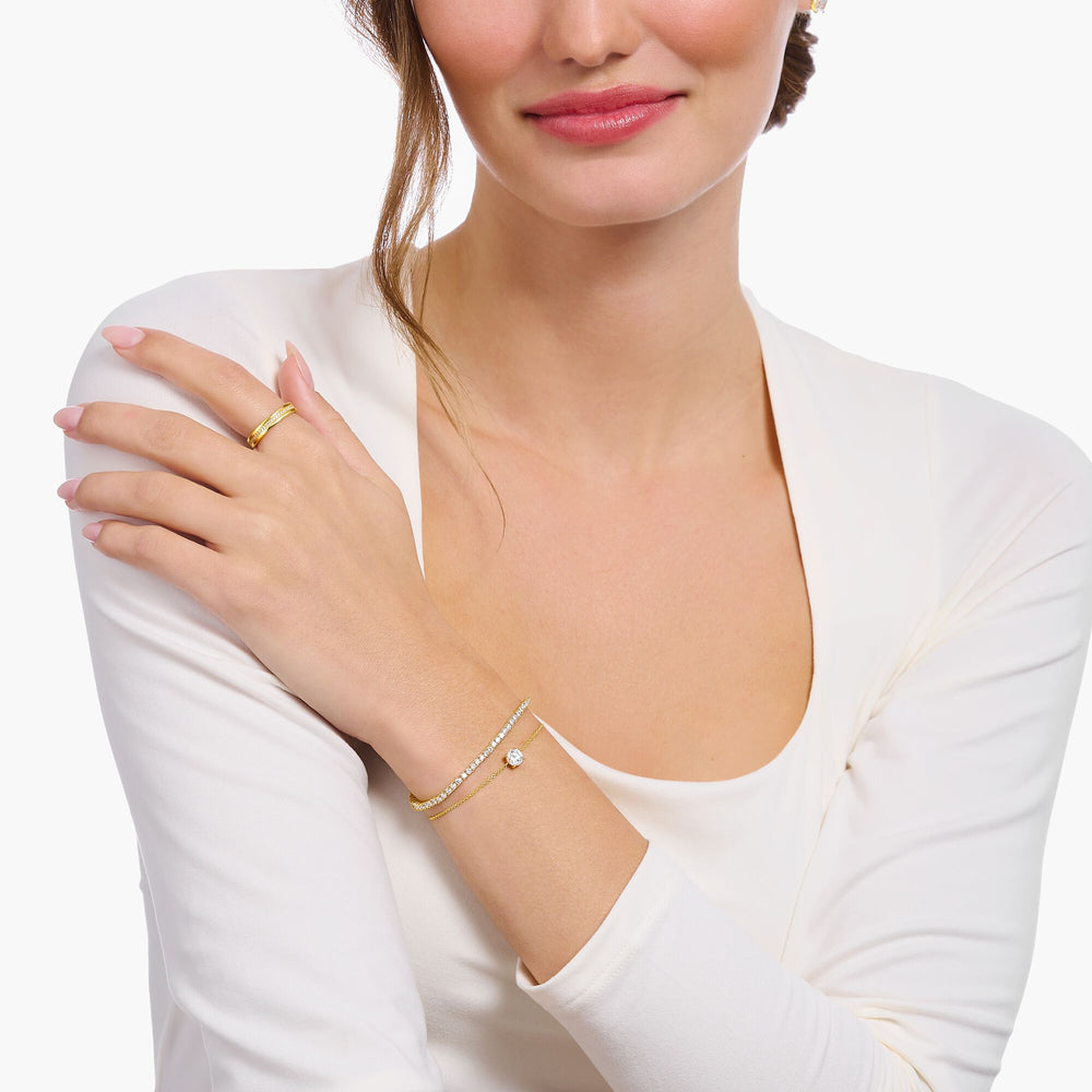 Thomas Sabo Gold Round CZ Bracelet - MococoThomas SaboA2156 - 414 - 14 - L19V4051245579710Bracelets