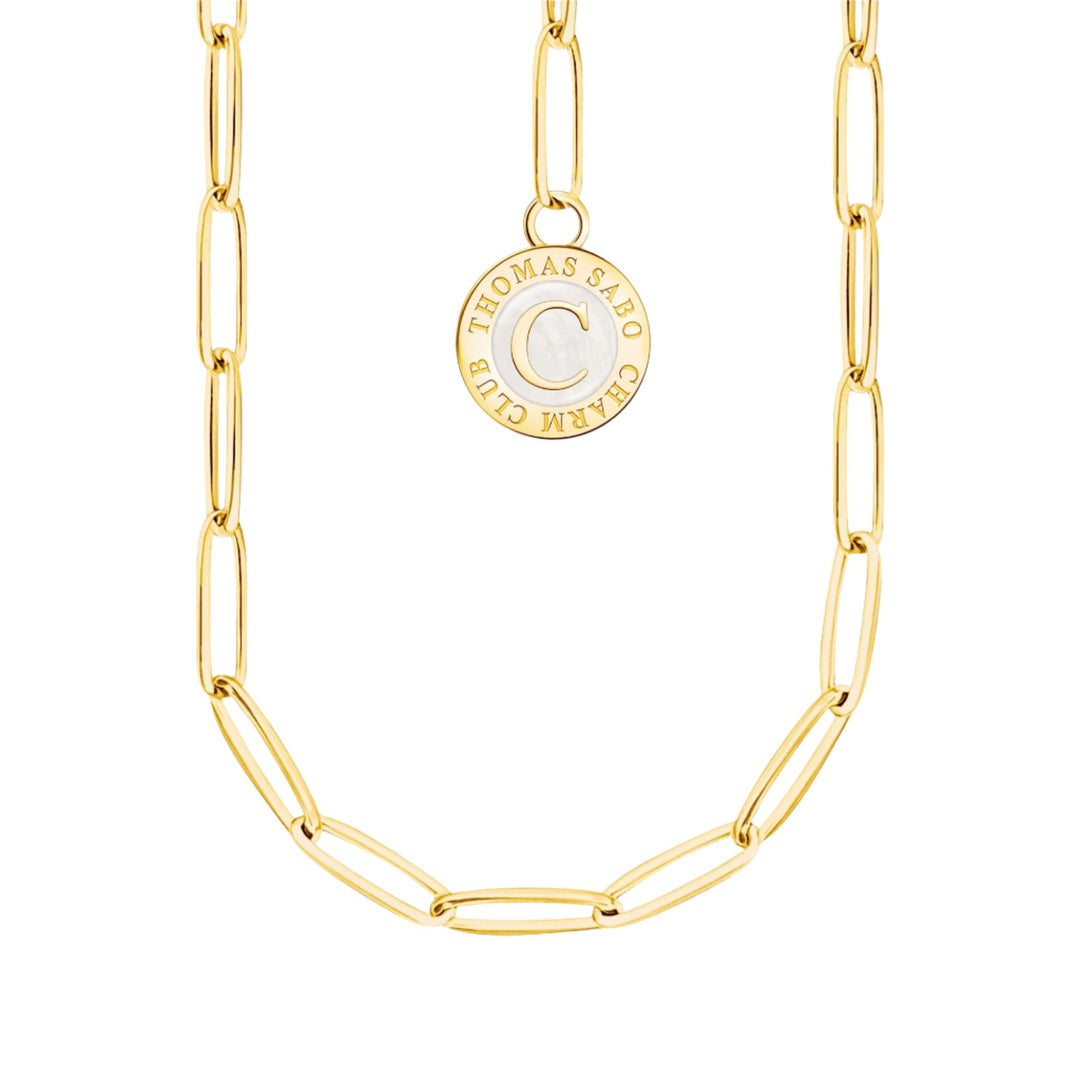 Thomas Sabo Gold Square Fine Link Charm Necklace - MococoThomas SaboX2089 - 427 - 39 - L454051245558647Necklaces