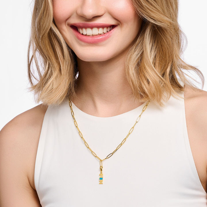 Thomas Sabo Gold Square Fine Link Charm Necklace - MococoThomas SaboX2089 - 427 - 39 - L454051245558647Necklaces