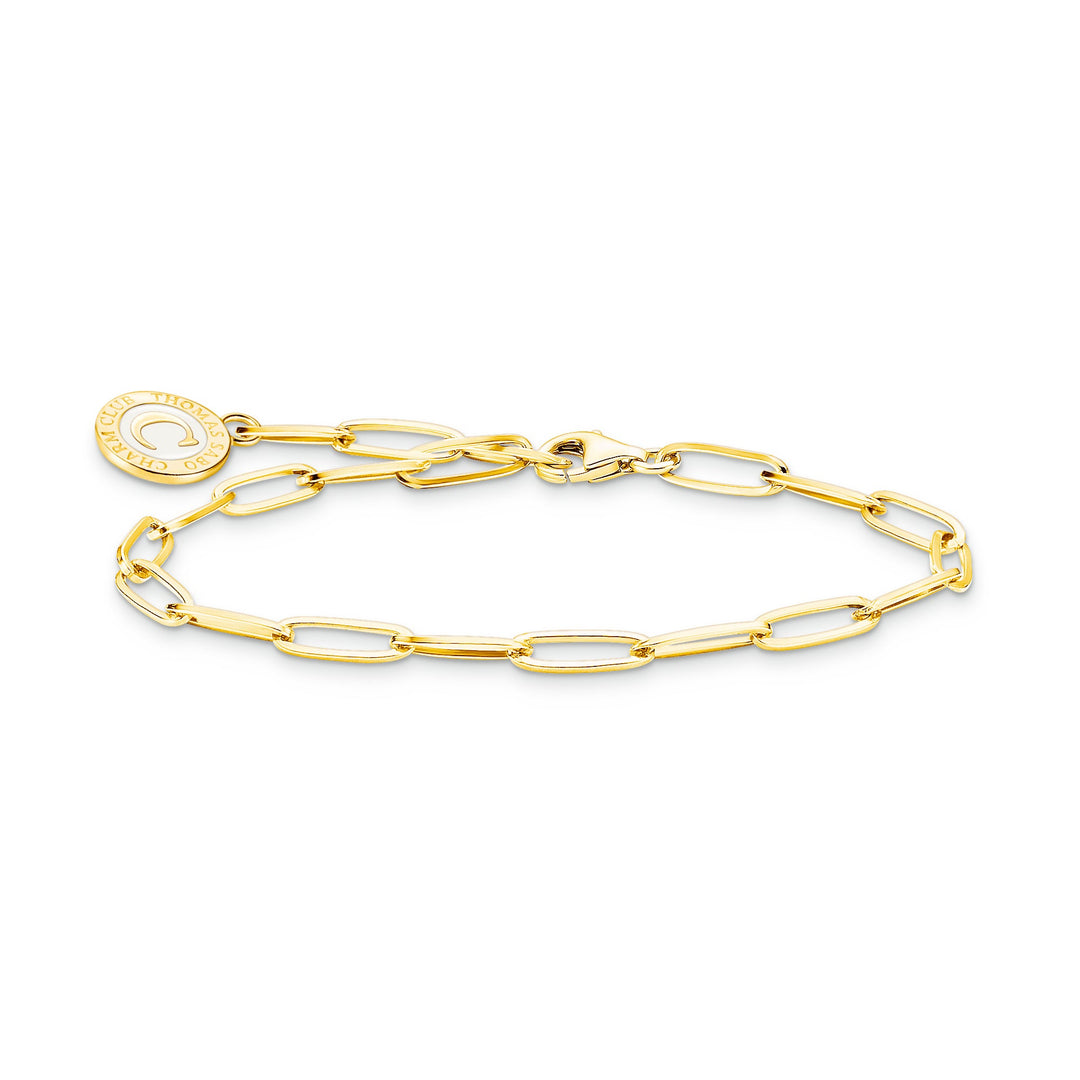 Thomas Sabo Gold Square Link White Coin Charm Bracelet - MococoThomas SaboX0286 - 427 - 39 - L154051245557886Bracelets