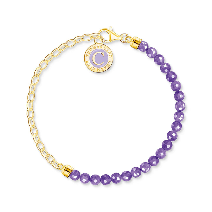 Thomas Sabo Gold & Violet Beaded Link Coin Bracelet - MococoThomas SaboA2130 - 427 - 13 - L17v4051245561043Bracelets