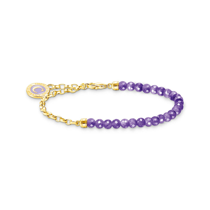 Thomas Sabo Gold & Violet Beaded Link Coin Bracelet - MococoThomas SaboA2130 - 427 - 13 - L17v4051245561043Bracelets