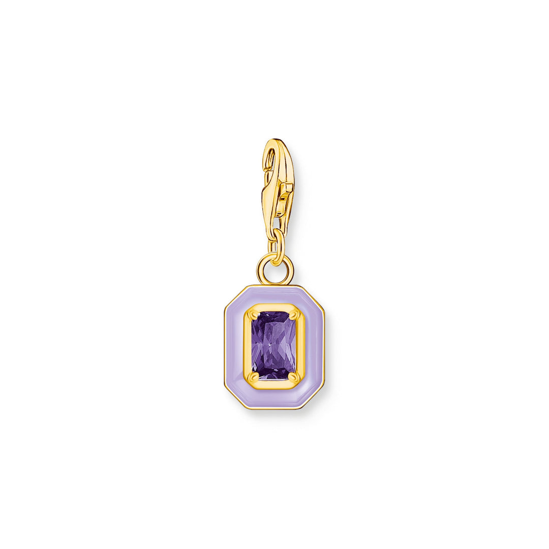 Thomas Sabo Gold Violet Enamel and CZ Octagon Charm - MococoThomas Sabo2034 - 565 - 134051245561326Charms & Pendants