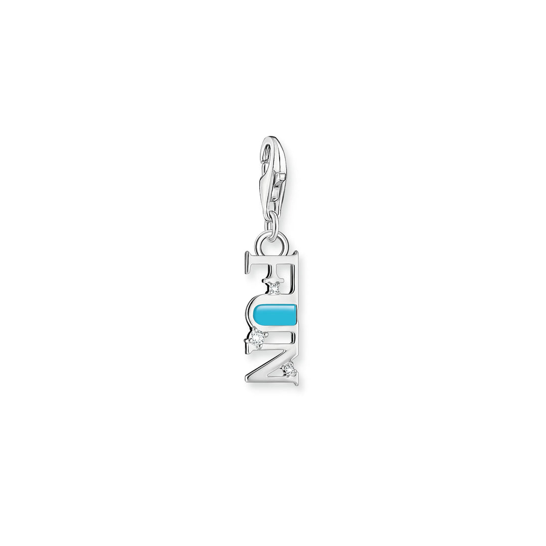 Thomas Sabo Silver and Blue Enamel FUN Charm - MococoThomas Sabo2009 - 041 - 174051245558098Charms