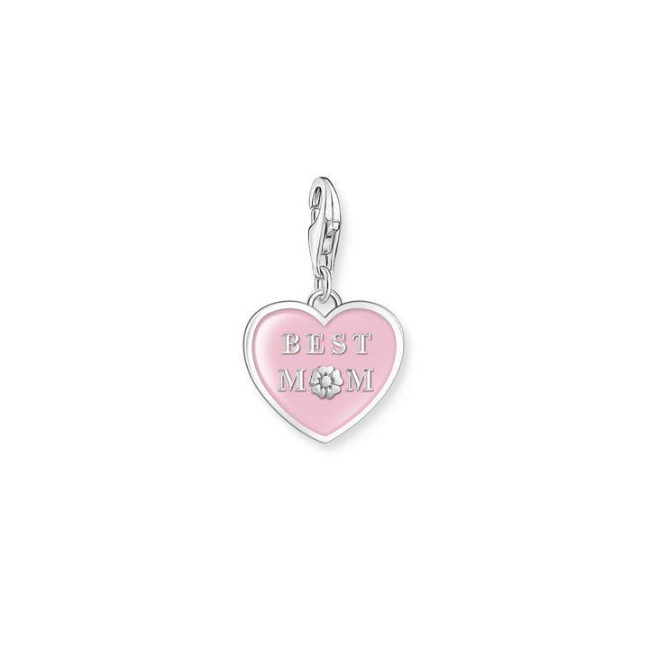Thomas Sabo Silver and Pink Enamel Best MOM Heart Charm - MococoThomas Sabo2021 - 007 - 94051245558227Charms