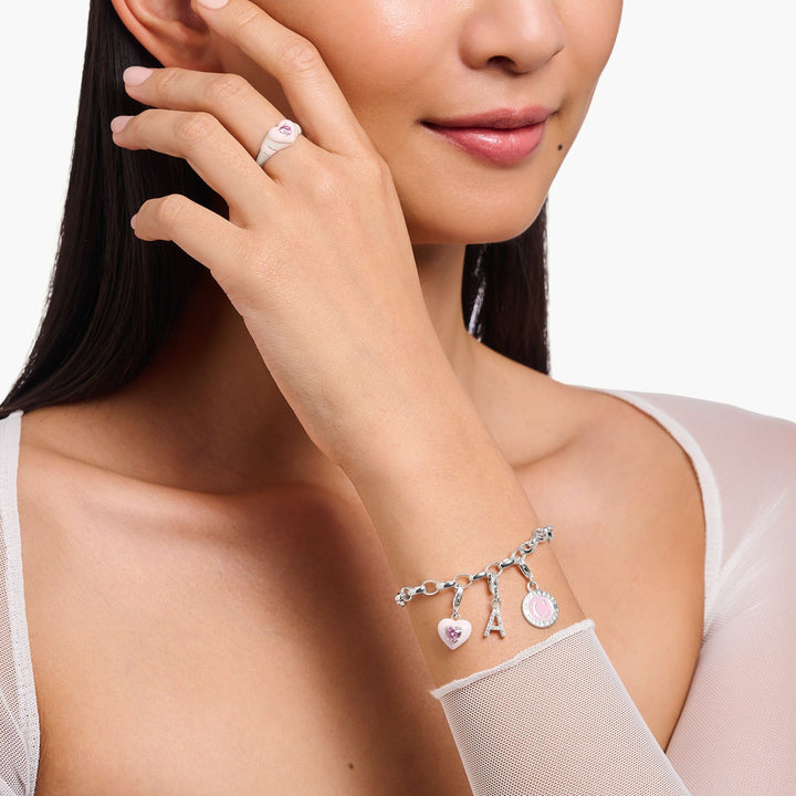 Thomas Sabo Silver and Pink Enamel CZ Heart - MococoThomas Sabo1915 - 041 - 94051245550832Charms