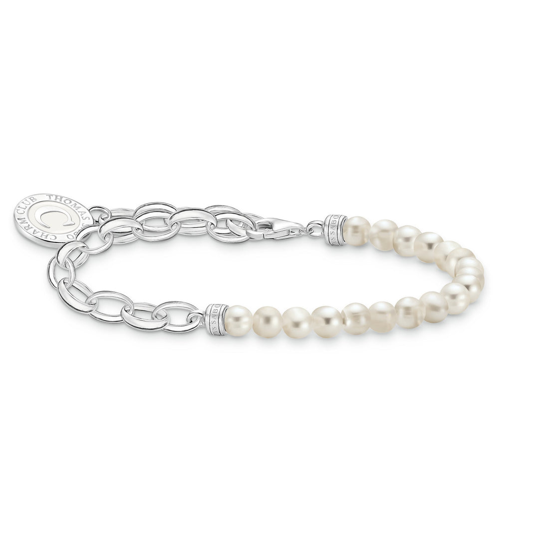 Thomas Sabo Silver Chain and Pearl Beaded Charm Bracelet - MococoThomas SaboA2128 - 158 - 14 - L15v4051245557756Bracelets