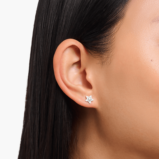 Thomas Sabo Silver CZ and White Enamel Star Stud Earrings - MococoThomas SaboH2273 - 041 - 144051245561555Earrings