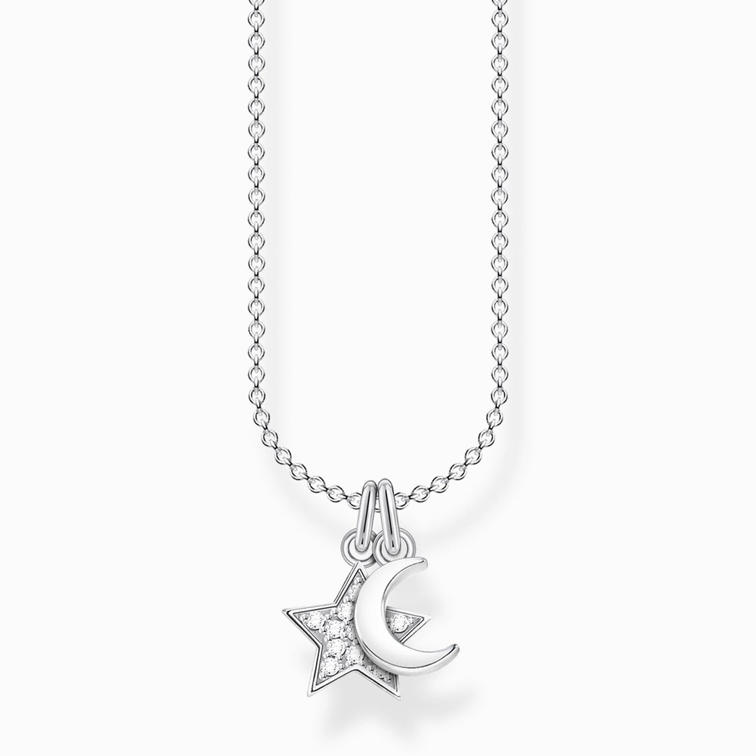 Thomas Sabo Silver CZ Star and Moon Necklace - MococoThomas SaboKE2068 - 051 - 14 - L45v4051245488494Necklaces