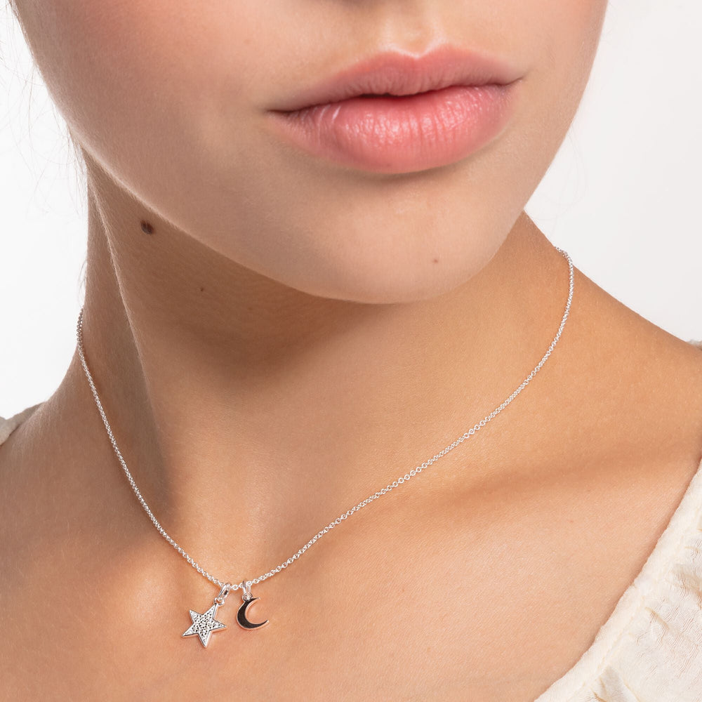 Thomas Sabo Silver CZ Star and Moon Necklace - MococoThomas SaboKE2068 - 051 - 14 - L45v4051245488494Necklaces