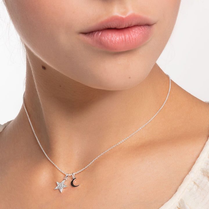 Thomas Sabo Silver CZ Star and Moon Necklace - MococoThomas SaboKE2068 - 051 - 14 - L45v4051245488494Necklaces