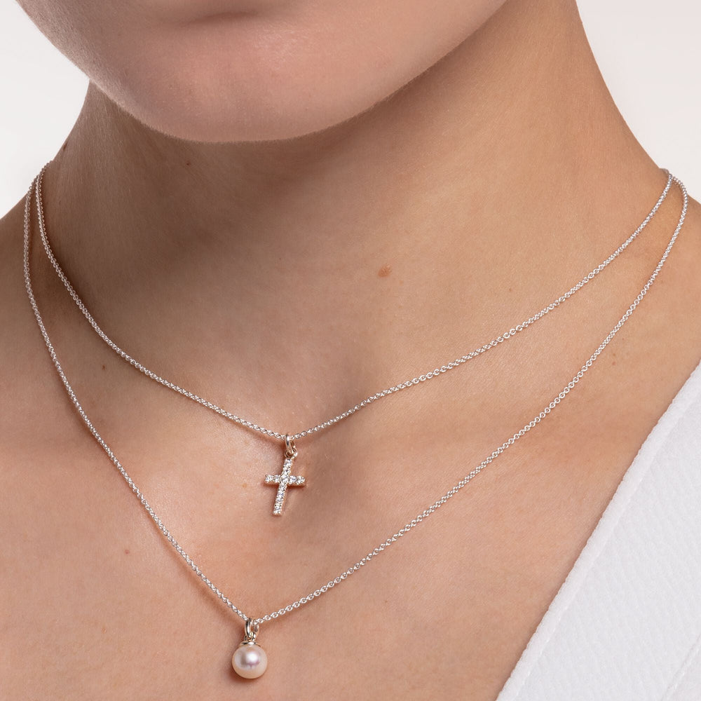 Thomas Sabo Silver Freshwater Pearl Necklace - MococoThomas SaboKE2076 - 082 - 14 - L45v4051245488623Necklaces