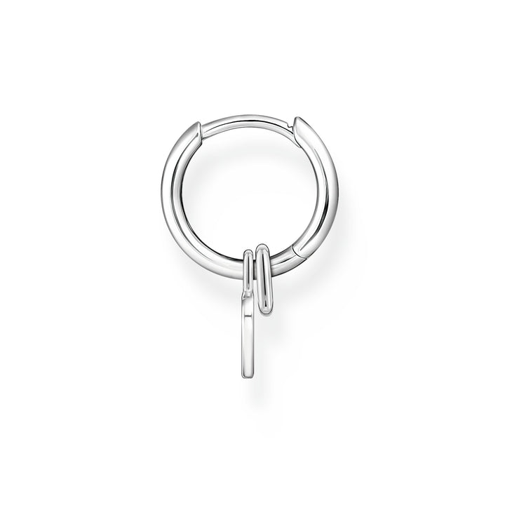 Thomas Sabo Silver Heart Dangle Single Hoop Earring - MococoThomas SaboCR717 - 001 - 214051245558128Earrings