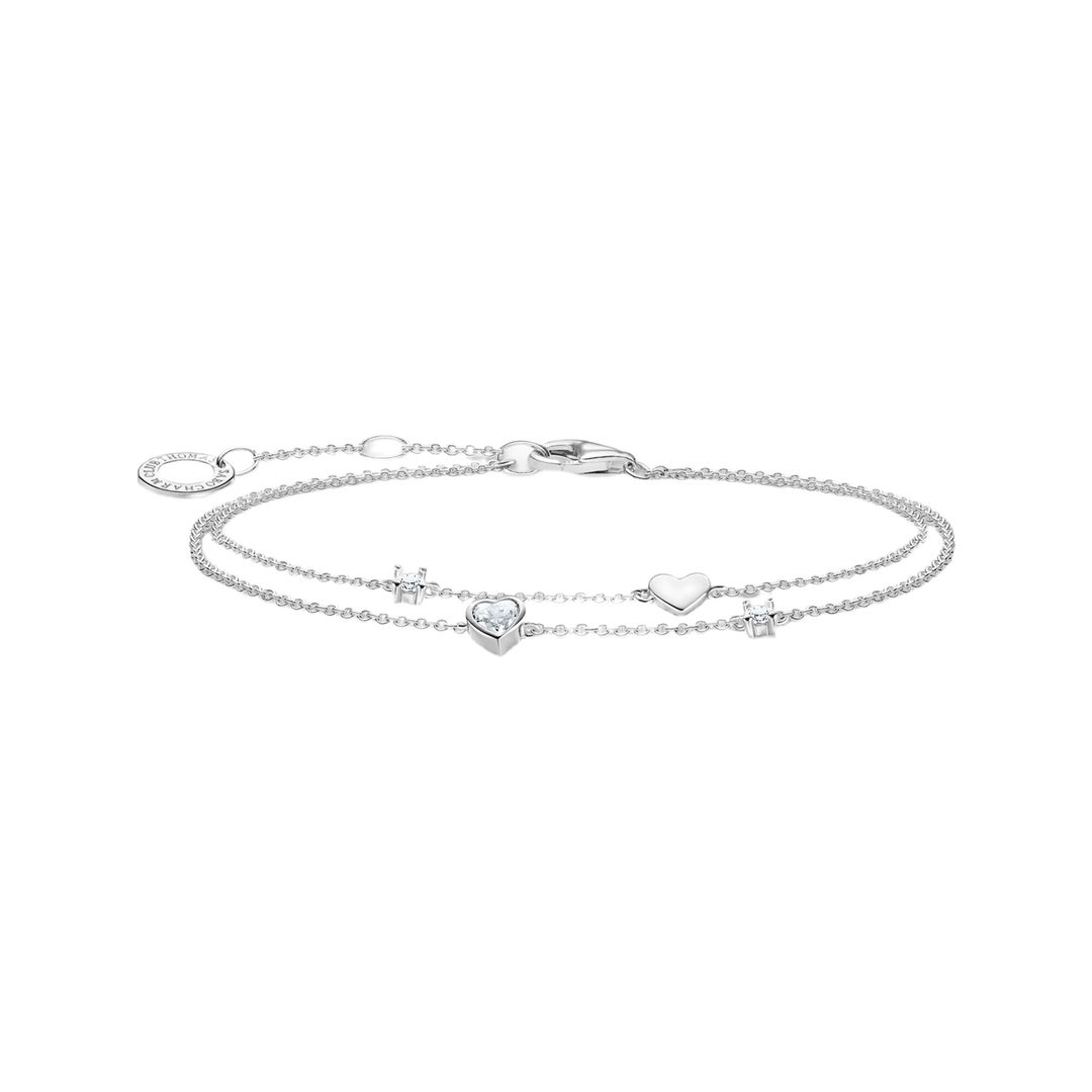 Thomas Sabo Silver Heart & White Stones Bracelet - MococoThomas SaboA2057 - 051 - 14 - L19V4051245521672Bracelets