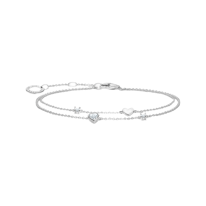 Thomas Sabo Silver Heart & White Stones Bracelet - MococoThomas SaboA2057 - 051 - 14 - L19V4051245521672Bracelets