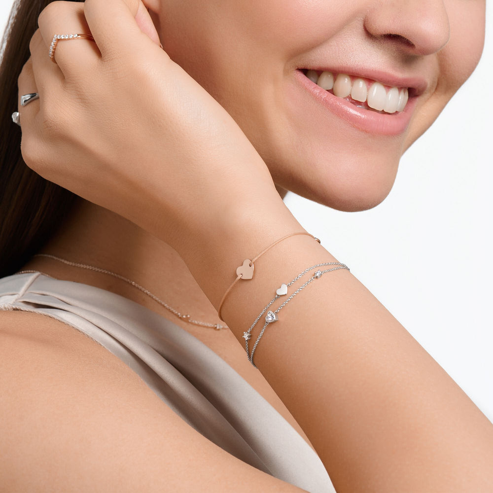 Thomas Sabo Silver Heart & White Stones Bracelet - MococoThomas SaboA2057 - 051 - 14 - L19V4051245521672Bracelets