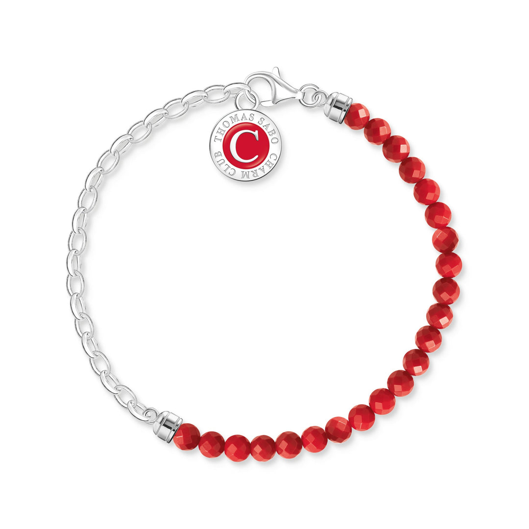 Thomas Sabo Silver Link Red Beaded Coin Bracelet - MococoThomas SaboA2130 - 007 - 10 - L19V4051245561944Bracelets