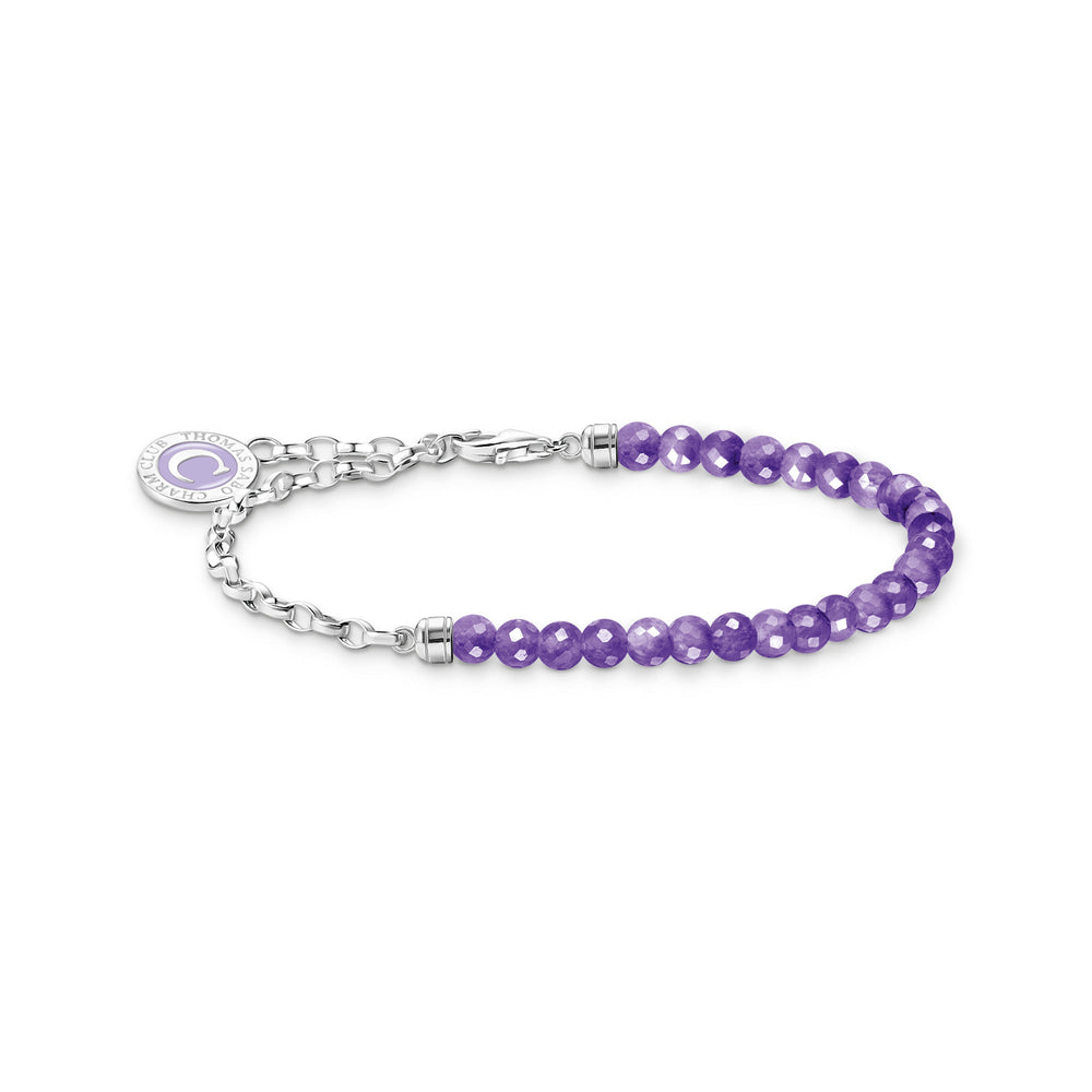Thomas Sabo Silver Link Violet Beaded Coin Bracelet - MococoThomas SaboA2130 - 007 - 13 - L15v4051245561098Bracelets