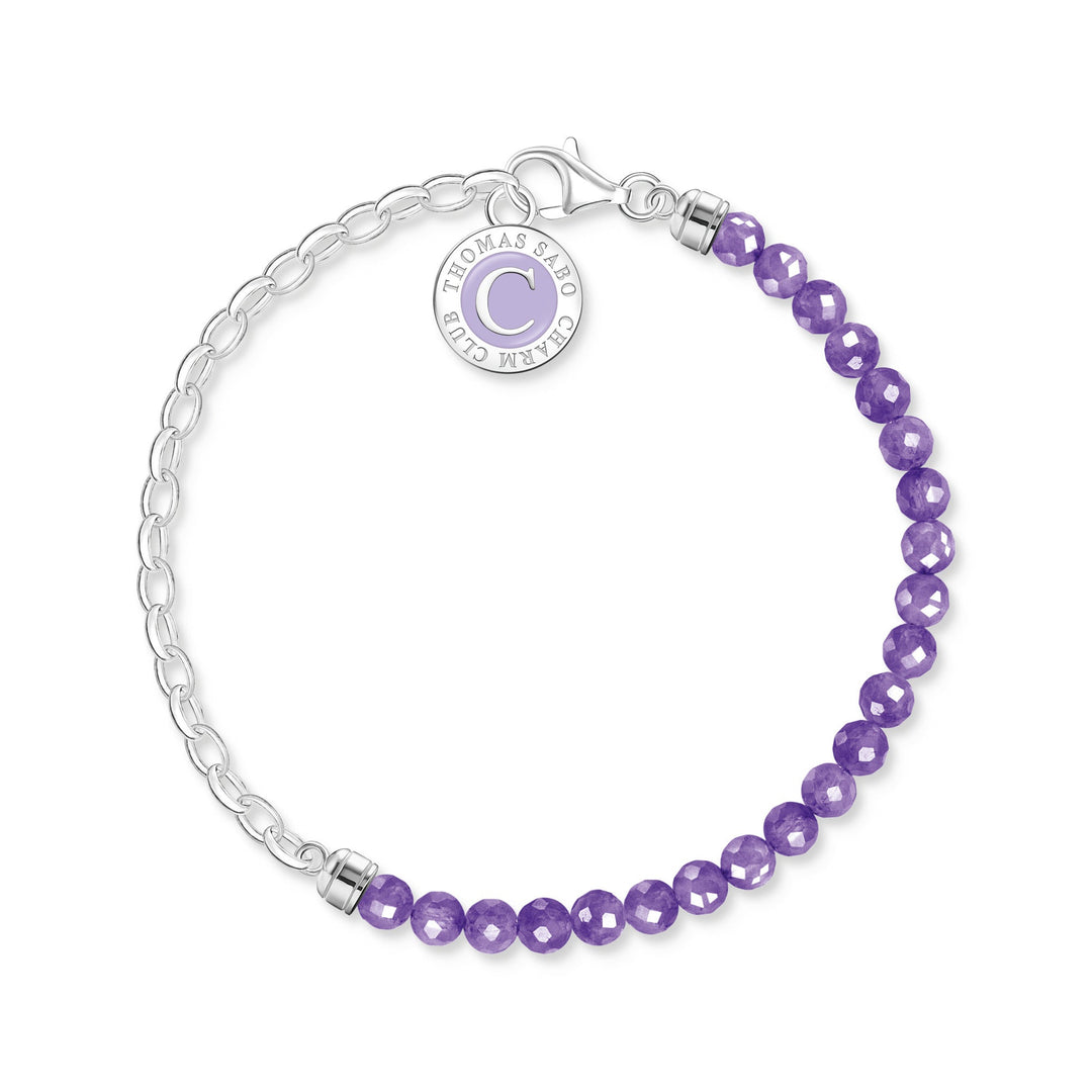 Thomas Sabo Silver Link Violet Beaded Coin Bracelet - MococoThomas SaboA2130 - 007 - 13 - L15v4051245561098Bracelets