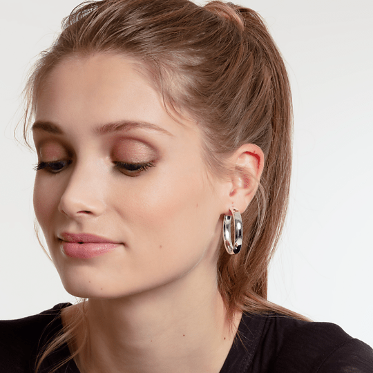 Thomas Sabo Silver Medium Chunky Hoop Earrings - MococoThomas SaboCR640 - 001 - 2110003143Earrings