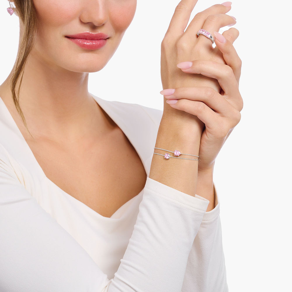 Thomas Sabo Silver Pink Drop CZ Bracelet - MococoThomas SaboA2159 - 051 - 9 - L19V10039716Bracelets
