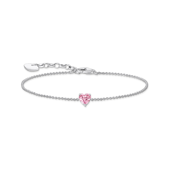 Thomas Sabo Silver Pink Heart CZ Bracelet - MococoThomas SaboA2157 - 051 - 9 - L19V4051245579789Bracelets