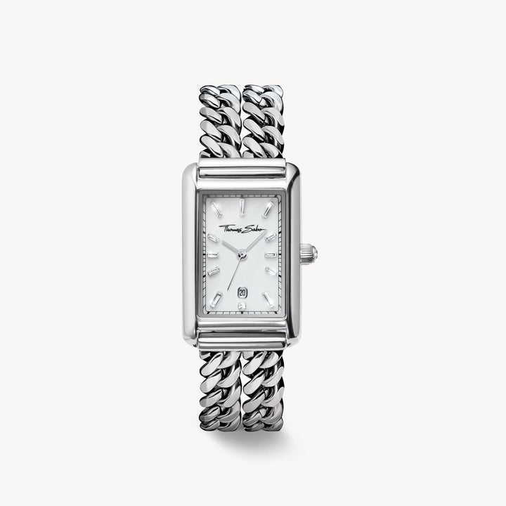 Thomas Sabo Silver Rectangular Elegance Watch - MococoThomas SaboWA0428-201-201-22 MMWatches and Accessories