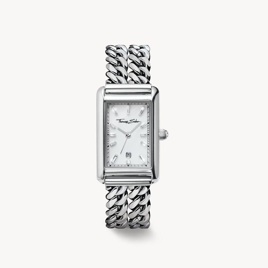 Thomas Sabo Silver Rectangular Elegance Watch - MococoThomas SaboWA0428-201-201-22 MMWatch
