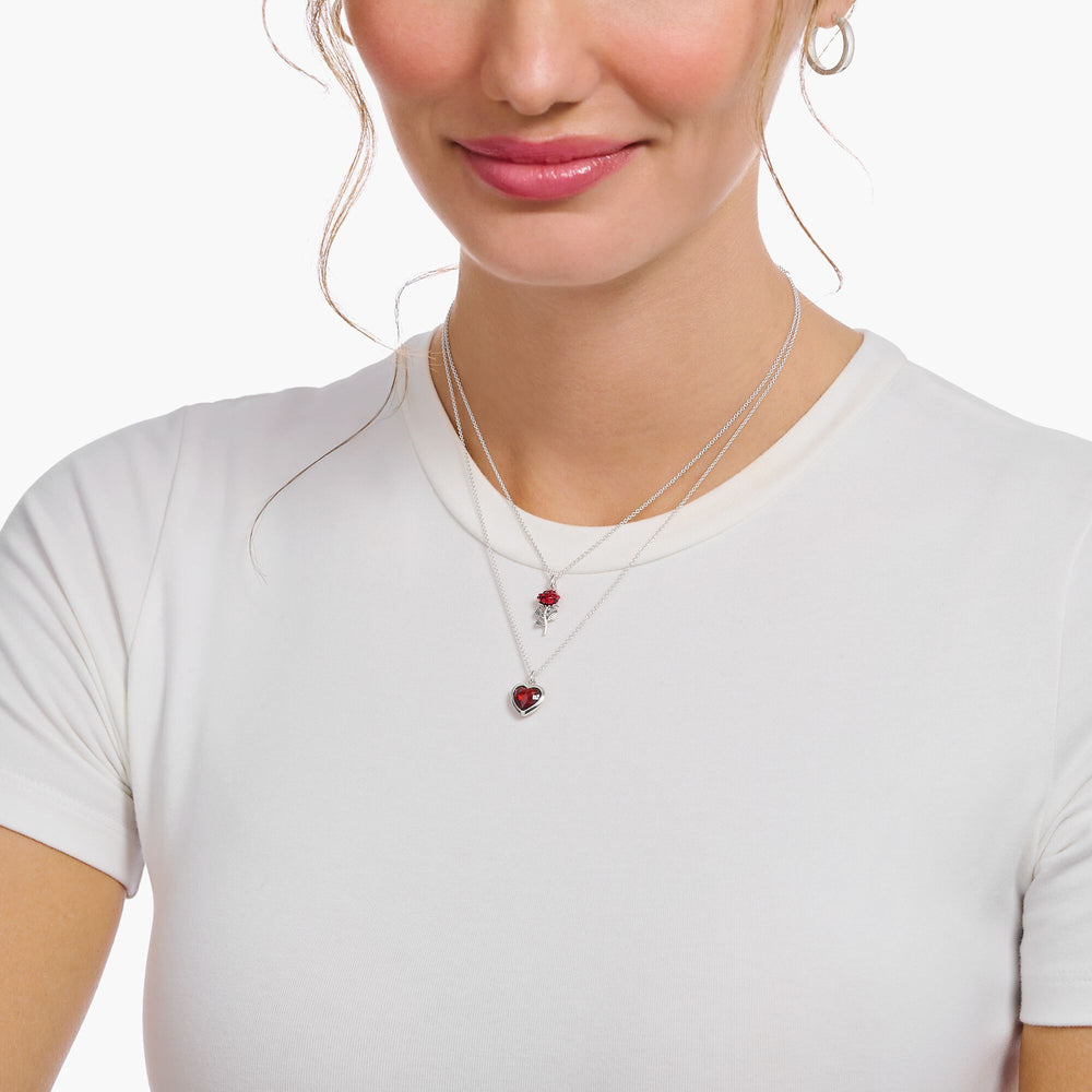 Thomas Sabo Silver Red CZ Heart Pendant Necklace - MococoThomas SaboKE2268 - 051 - 10 - L45V4051245583427Necklaces