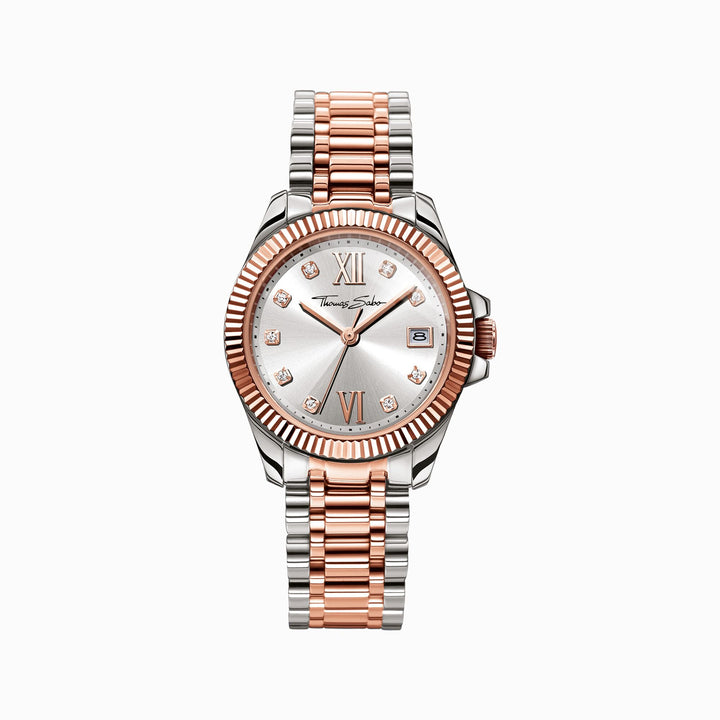 Thomas Sabo Silver & Rose Gold Small Dial Watch - MococoThomas SaboWA0219 - 272 - 201 - 33 mm4051245156355Watches and Accessories