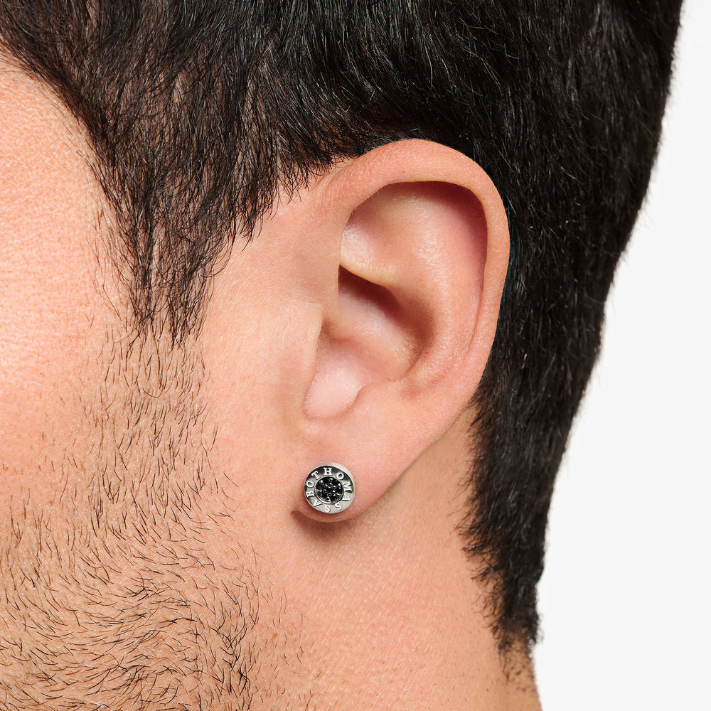 Thomas Sabo Silver Round Black CZ Stud Earrings - MococoThomas SaboH1547 - 051 - 119120700908169Earrings