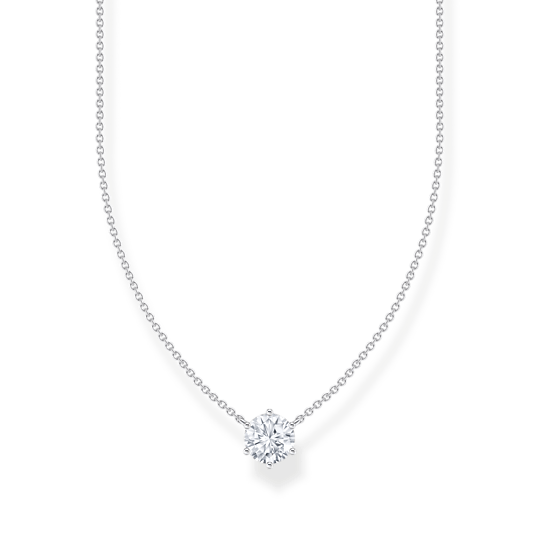 Thomas Sabo Silver Round Zirconia Pendant Necklace - MococoThomas SaboKE2210 - 051 - 14 - L45V4051245579673Necklaces