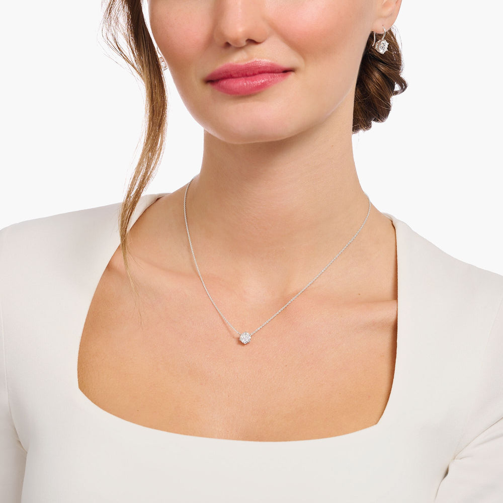 Thomas Sabo Silver Round Zirconia Pendant Necklace - MococoThomas SaboKE2210 - 051 - 14 - L45V4051245579673Necklaces
