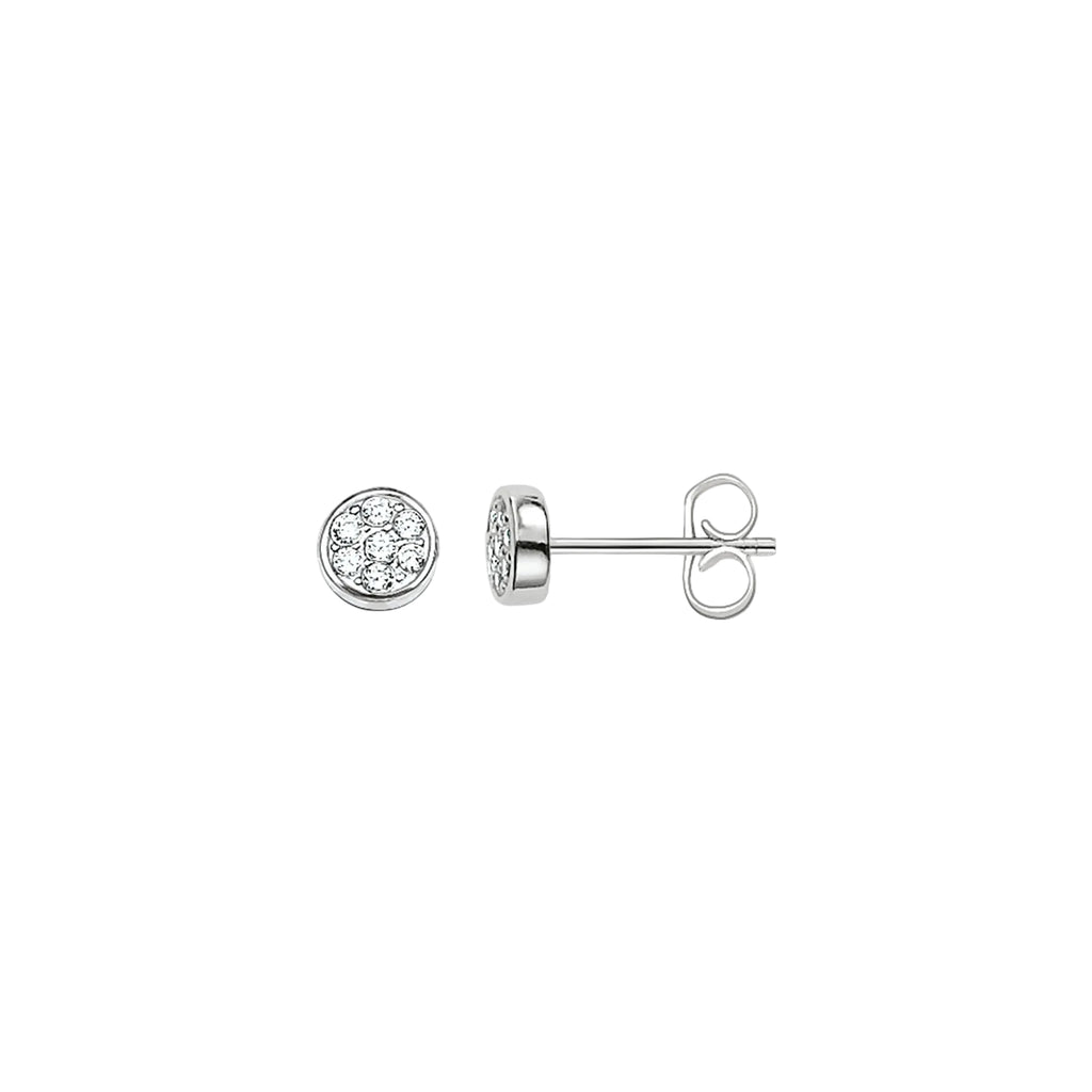 Sparkling Circle Earrings