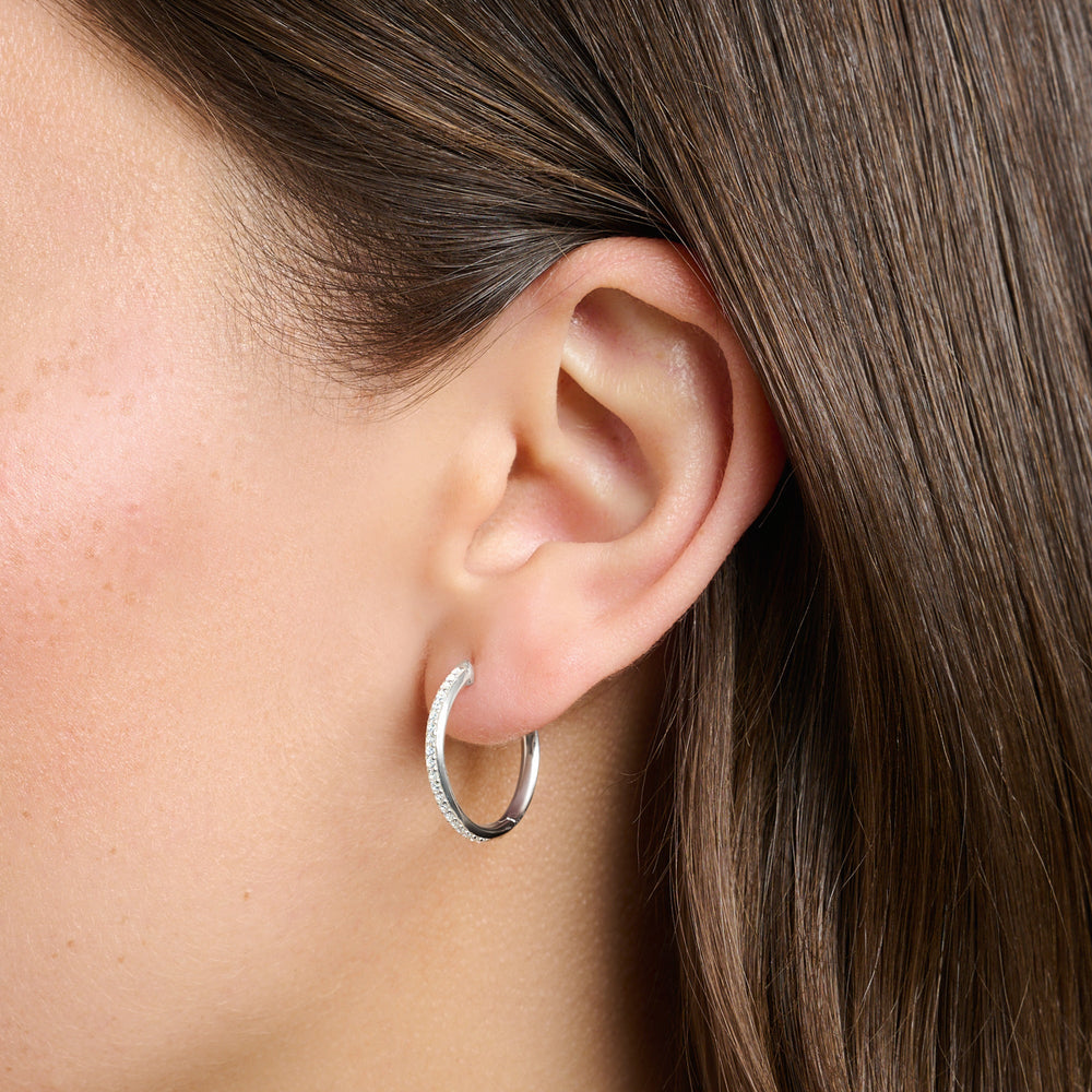 Thomas Sabo Silver Sparkling Heritage Pave Hoop Earrings - MococoThomas SaboCR673 - 051 - 144051245504309Earrings