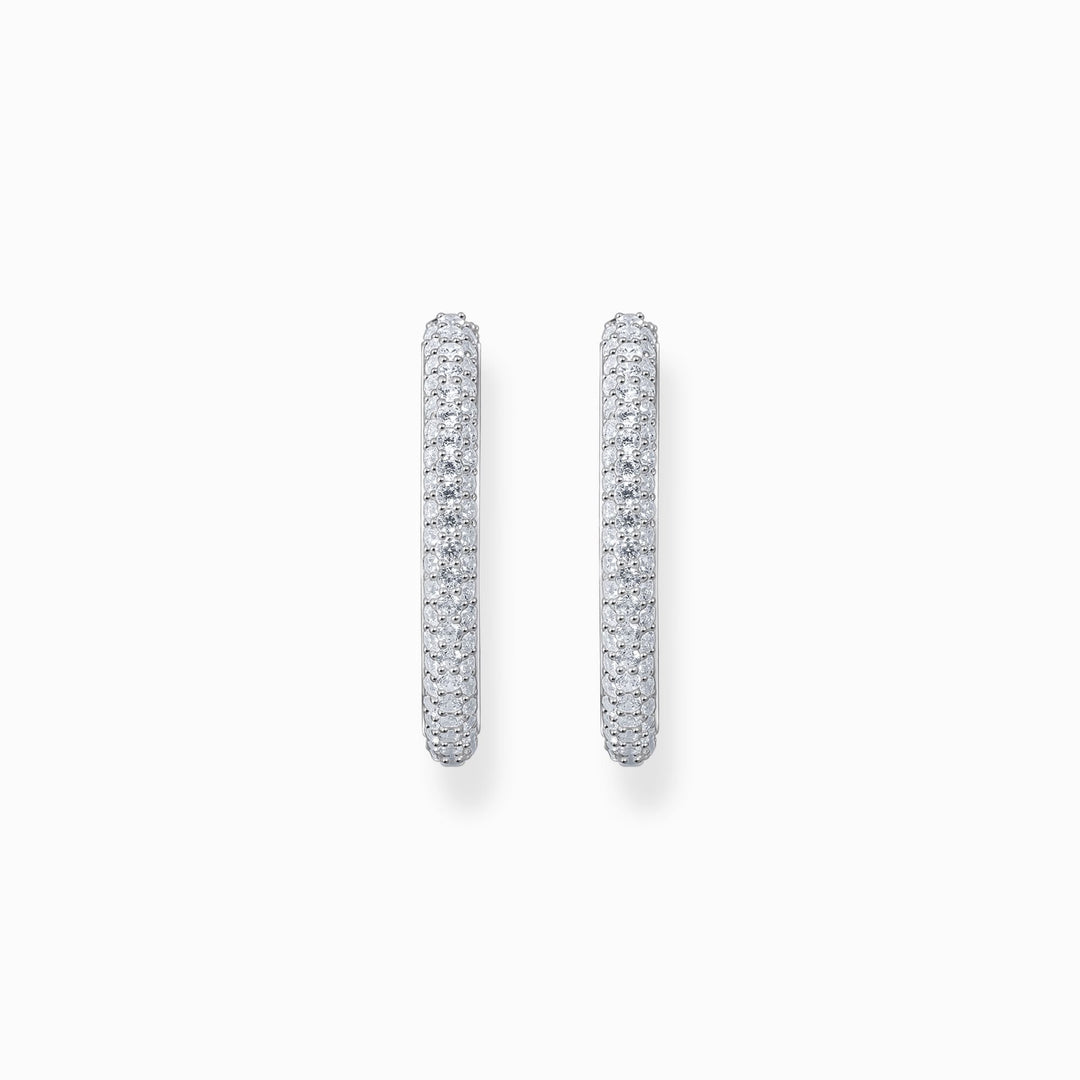 Thomas Sabo Silver Thin Pave Big Hoop Earrings - MococoThomas SaboCR732 - 051 - 144051245591118Earrings