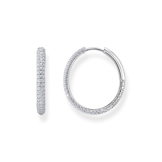 Thomas Sabo Silver Thin Pave Big Hoop Earrings - MococoThomas SaboCR732 - 051 - 144051245591118Earrings