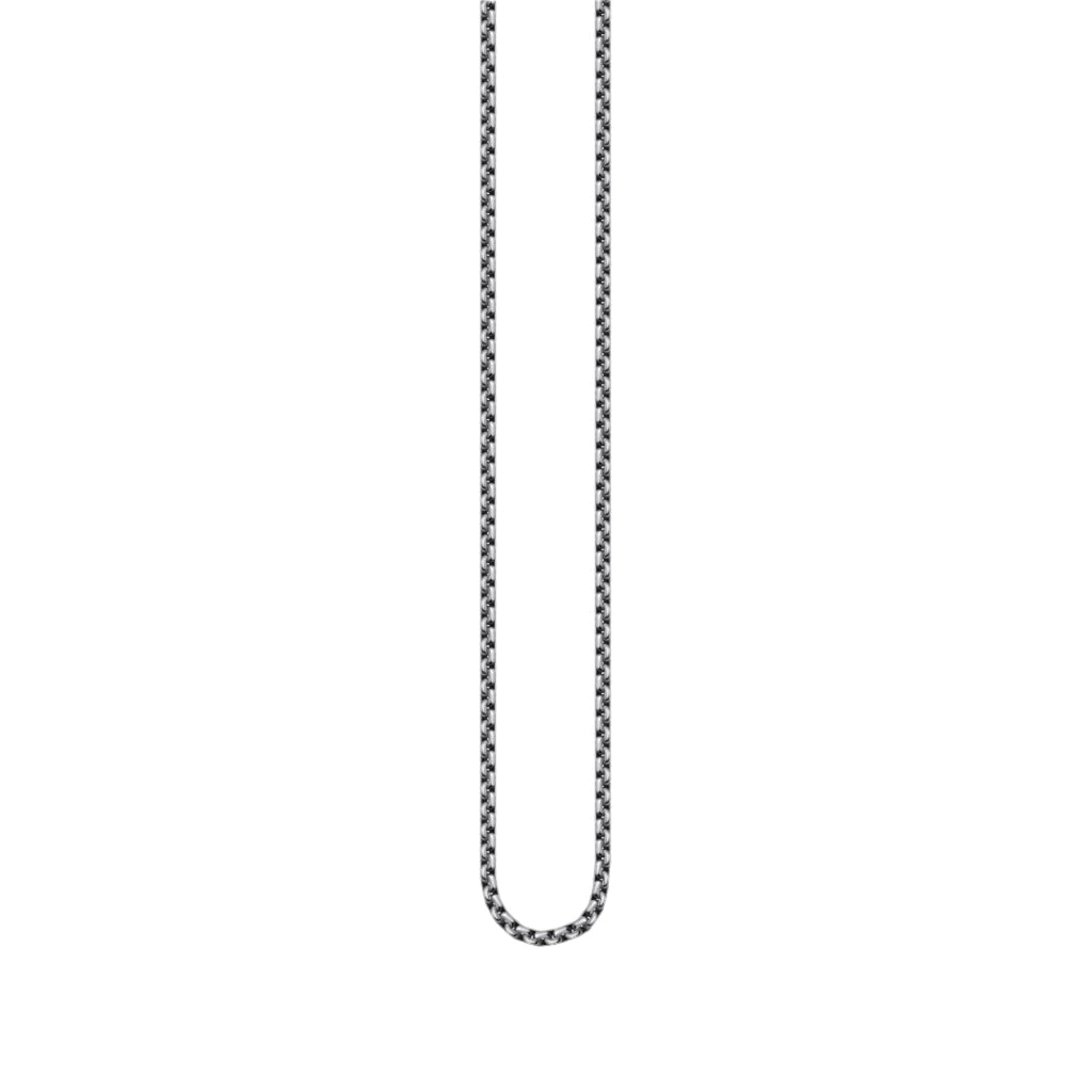 Venezia Blackened 1mm Chain Necklace