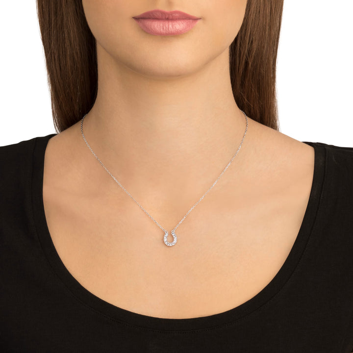 Swarovski Silver Towards Horseshoe Pendant Necklace
