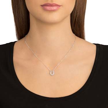 Swarovski Towards Horseshoe Pendant Necklace Rhodium-Plated